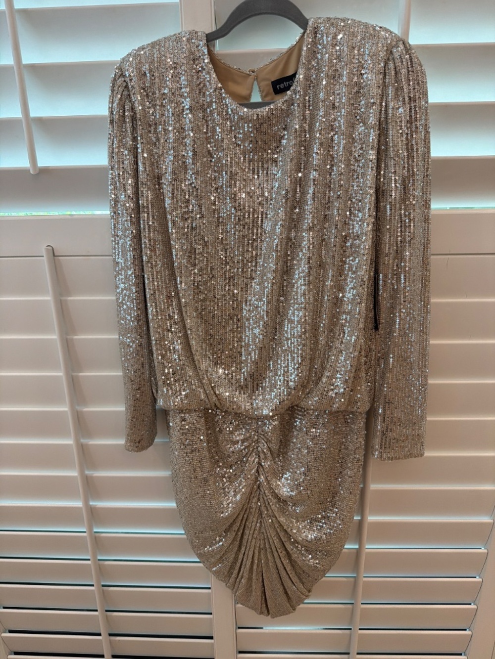 Stunning Silver Sequins Retrofête Dress